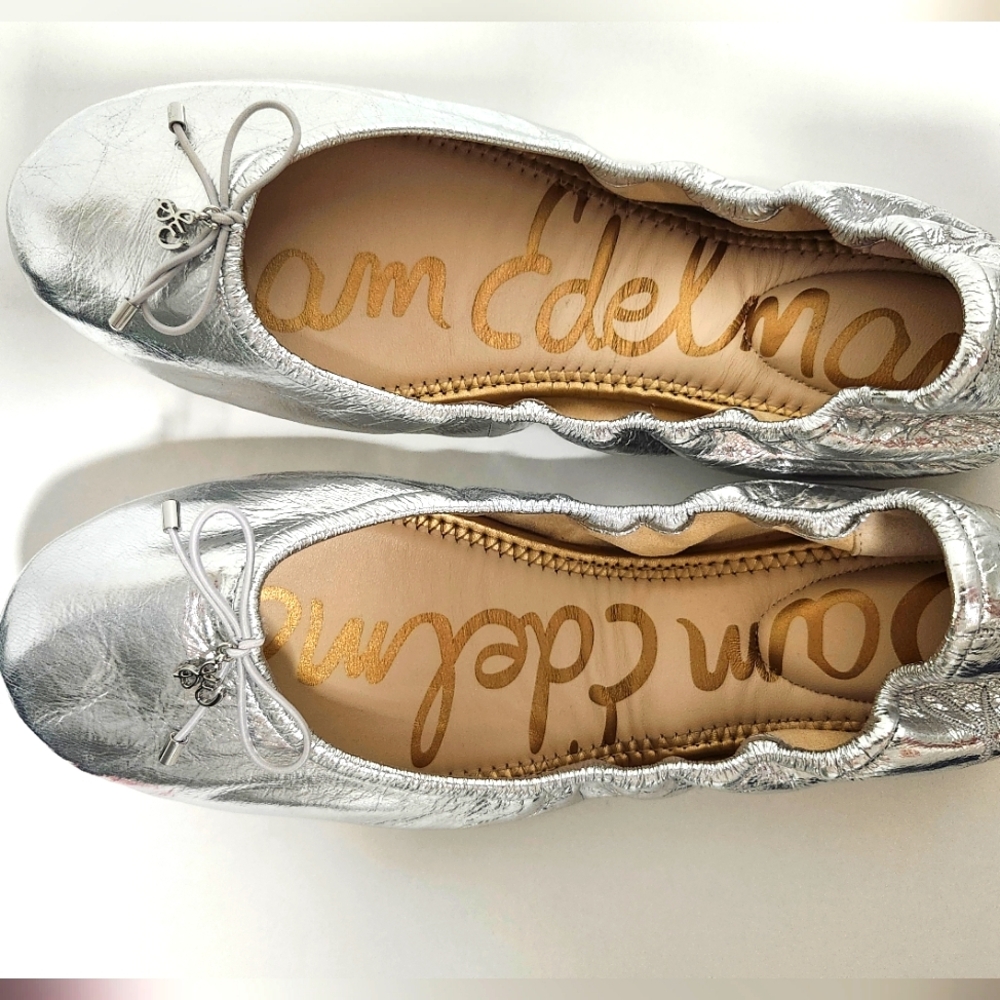 Sam Edelman Silver Ballet Flats